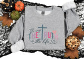 CHRISTLICHES SWEATSHIRT | „The Way, The Truth, The Life“ Bibelvers Pullover | Jesus Statement Shirt | Glaube & Komfort | Geschenk für Christen