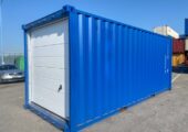 Garagencontainer 20 Fuß mit Sektionaltor – Garage ohne Fundament