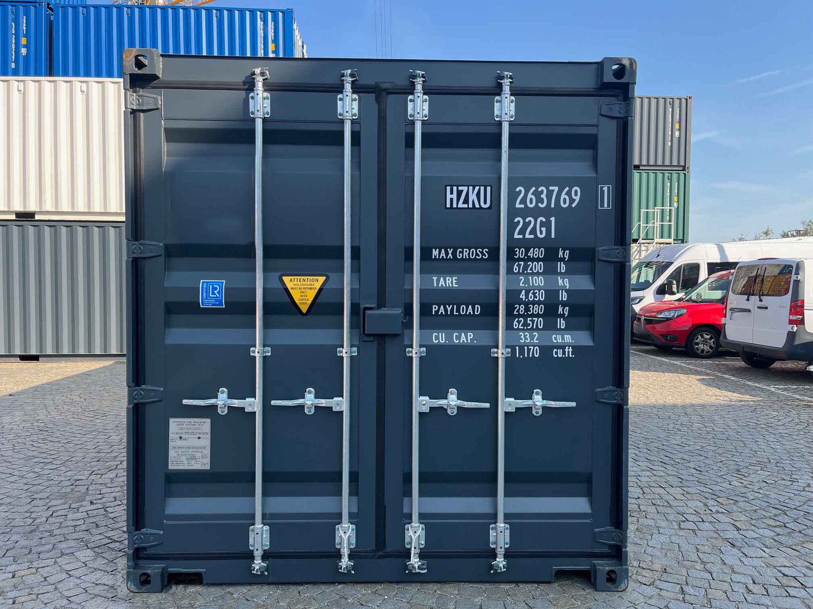 20 Fuß Seecontainer neu – Lagercontainer 33 m³, 6 RAL-Farben